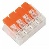 Компактная соединительная клемма 4-х проводная с рычажками (SBE-ccwcc-4)(100шт.)