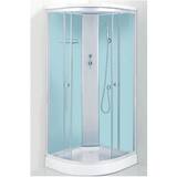 Душевая кабина ECO-3 White 80*80*2150, низ. поддон ,зад.стекла без ал.раммы 3кор