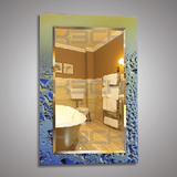 45612 КЗСК Зеркало 80х55см декорированные талый лёд