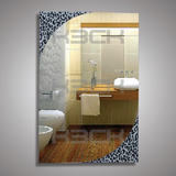 45625 КЗСК Зеркало 80х55см декорированные леопард