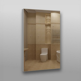 8990907у КЗСК Зеркало 90х70см с еврокромкой в алюминиевом профиле универсальное крепление