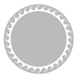 405813 Зеркало Ø700мм с матированным рисунком Солнце Круглое