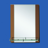 46225В Зеркало 650х500мм с тёмными вставками "Санакс"