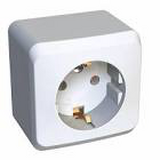 Розетка 1-м ОП Этюд 16А с заземл. бел. SchE РА16-003В