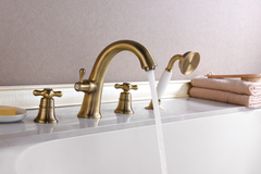 LM2841B VINTAGE Смеситель для ванны встраиваемый, на 4 отверстия, с аксессуарами, бронза