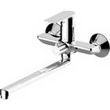 HB20595 Смеситель однорычажный для ванны длинный излив переключатель в корпусе хром d30 латунь