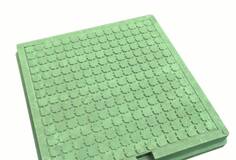 Люк полим/песч. КВАДРАТ угол 90 ЗЕЛЕН 3 т. H60,крышка(585х585),обечайка(680х680)АРМАВИР-ПолиПром