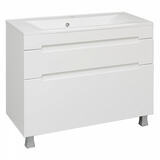 Тумба /2 ящ/напольная/белый/(Olivia100см)Прима+ ум. Прима/белый(100см