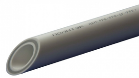 Труба PN 25 Ø 20х3,4 арм. стекловолокном Политэк Серая (100м)