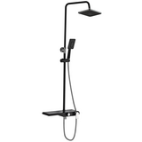 HB2420 смеситель д/душа с Термостатом+Тропический душ с 2 квадратными лейками, Чёрный