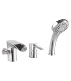 LM3245C "Атлантисс" Смеситель для ванны встраиваемый, на 3 отверстия, с аксессуарами, хром