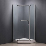 ECO-8025B Душевое ограждение (90*90*1950) ,стекло прозрачное низкий поддон 15 см