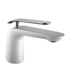 LM4906CW "MELANGE" Смеситель для умывальника монолитный, хром/белый