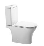 Унитаз-компакт EG301T безободковый круговой смыв, сиденье тонкое ДП, крепления, арматура, горизонтал