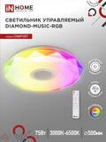 Светильник светодиодный COMFORT DIAMOND-MUSIC-RGB 75Вт 230В 3000-6500K 6000Лм 500x100мм с пультом ди