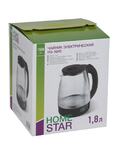 Чайник HomeStar HS-1045 (1,8 л) стекло, пластик, черный