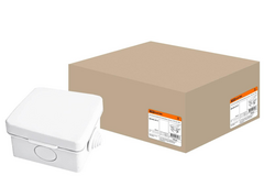 Распаячная коробка с крышкой 65х65х50 мм IP54, 4 входа TDM SQ1401-0111