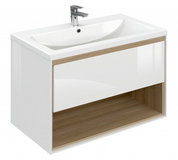 80 Тумба подвесная "LOUNA 80"  (ум.CREA 80),белая SZ-LOU-CO80/Wh