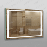 7900710 Зеркало 70х100см 790 с LED подсветкой 9,6 Вт/м;с фацетом,с кнопочным выкл,с закр.тыл.стор. 