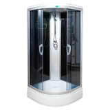 SWT 9900B 800*800*2100 cтекло матовое, cредний поддон