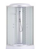 Душевая кабина ECO - 31 white100*100*2150 стекло белый кирпичик, профиль серебро ,низкий поддон 15с