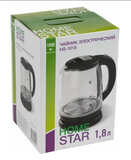 Чайник Homestar HS-1018 (1,8 л) стекло, пластик черный