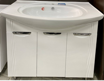 Тумба АНТЕЯ 100 ХРОМ глянец  9003 под умыв Энигма-100