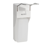 697 MAGNUS Дозатор жидкого МЫЛА и ДЕЗИНФЕКЦИИ ЛОКТЕВОЙ, пластик АБС, БЕЛЫЙ, 1000 мл