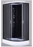 Душевая кабина ECO - 30 black  ( R ) 1200*800*2150 стекло черный кирпичик ,профиль черный ,низкий по