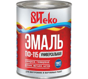 Эмаль ПФ115 черная / 0,8 кг / ВИТЕКО