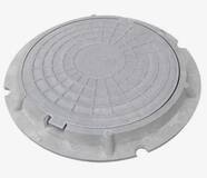 Люк полим/песч. КРУГЛЫЙ дачный СЕРЫЙ 1,5т H60,крышка (D=640), обечайка (D=750)АРМАВИР-ПолиПром
