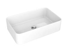 Накладная раковина Kirovit Олимпия 56 белая, прямоугольная, фаянс