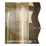 45501 Зеркало комбинированное с тонированным зеркалом 590х690мм, полка 500мм + полка 200м