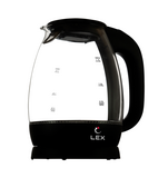 Чайник LX3002-1 электрический, 1,7л., 2200 Вт, черный с серыми вставками LEX