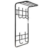 Вешалка с полкой 2х ярусная 5 (уп.5) черная