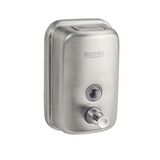 614 BRIMIX Дозатор для жидкого мыла настенный метал с глазком из нерж стали 201, 500мл, МАТОВЫЙ ХРОМ