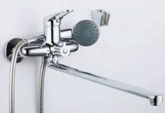 801-01 Смеситель для ванны aQuaDv, Б Кор с Пер, L Излив 35см,кар 35мм (1/10)