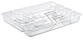 лоток д/столовых приборов малый 26*33см(прозрачный)/36