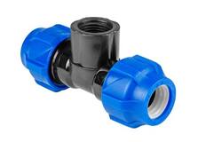 Тройник ПНД компр. переходной с внутренней резьбой 32-1"-32  (32/8) VALFEX