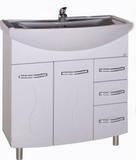 Тумба ГРЕТА 80 напольная БЕЛАЯ под умыв БАЛТИКА-80