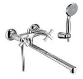 LM2512C Смеситель универсальный с плоск. изл.350мм, дивертор с керамич. пласт, с аксессуар., хром