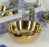 MLN-107XJ Раковина для ванной MELANA (золото)