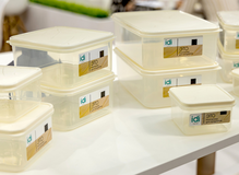 Контейнер для продуктов прямоугольный 0,5л с гибкой крышкой (светло-бежевый) (337206)