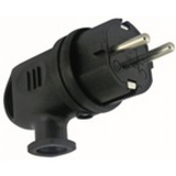 Вилка угловая с ушком каучук 2Р+РЕ 16А 250В IP44 TDM SQ0612-0004