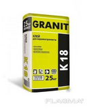 Клей GRANIT K-18 для керамогранита 25 кг(1пал=50шт)