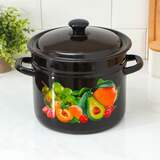 к кастрюля 7л цил.борт.коричн./2		