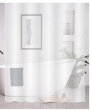 САНАКС - Штора для ванной комнаты, БЕЛАЯ матовая, рельефная, с кольцами, 180 х180 см, PEVA