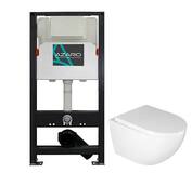 Сет: Инсталляция для подвесного унитаза AZARIO NEW 2-х режимный смыв 3/6 л. + Унитаз подвесной ORMi