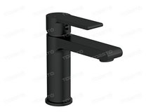 63107 Смеситель для раковины BRASKO BLACK однорычажный черный клик клак