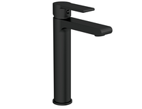 63111 Смеситель для раковины высокий BRASKO BLACK однорычажный черный клик клак